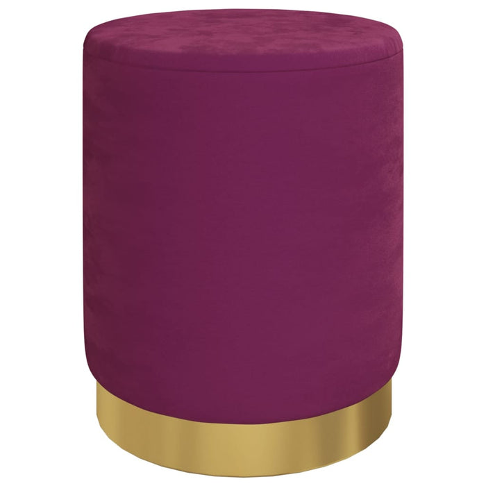 Taburet de depozitare rotund, violet, catifea 31 x 37 cm - WALTI WALTI