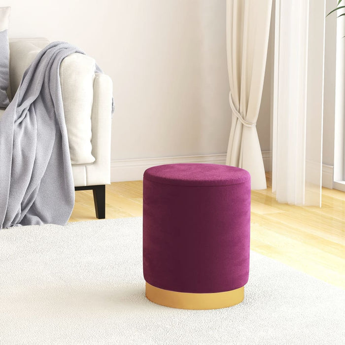 Taburet de depozitare rotund, violet, catifea 31 x 37 cm - WALTI WALTI