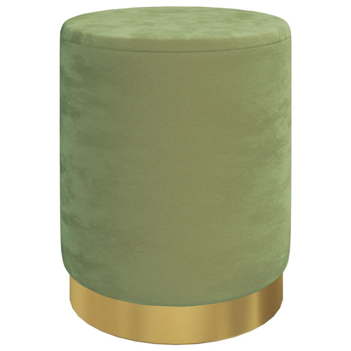 Taburet depozitare rotund, verde muştar, catifea 31 x 37 cm WALTI