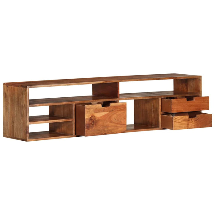 Comodă TV, 140x30x35 cm, lemn masiv de acacia WALTI