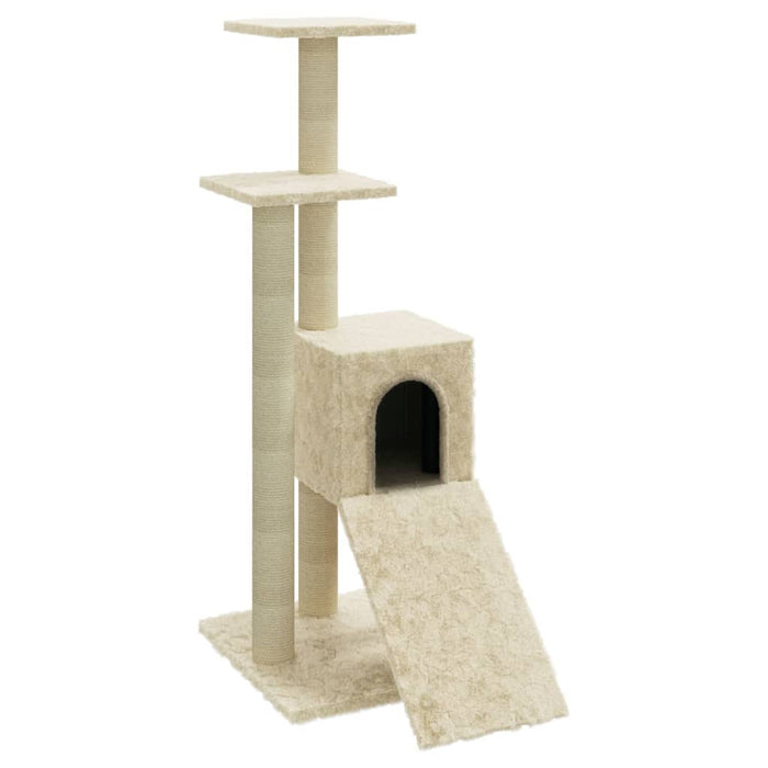 Ansamblu pisici cu stâlpi din funie de sisal, crem, 92 cm WALTI