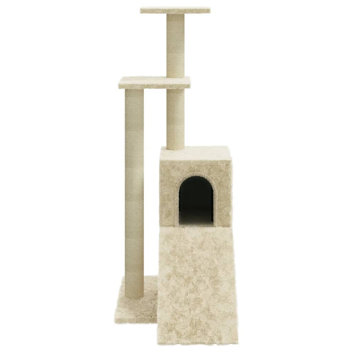Ansamblu pisici cu stâlpi din funie de sisal, crem, 92 cm WALTI