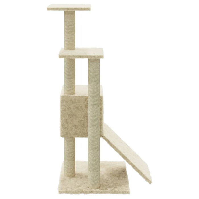 Ansamblu pisici cu stâlpi din funie de sisal, crem, 92 cm WALTI