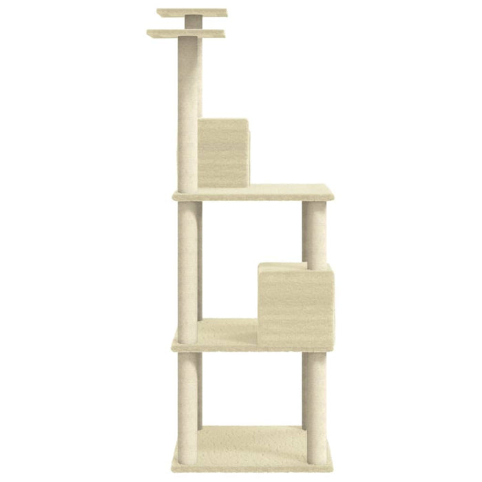 Ansamblu pisici cu stâlpi din funie de sisal, crem, 141 cm WALTI