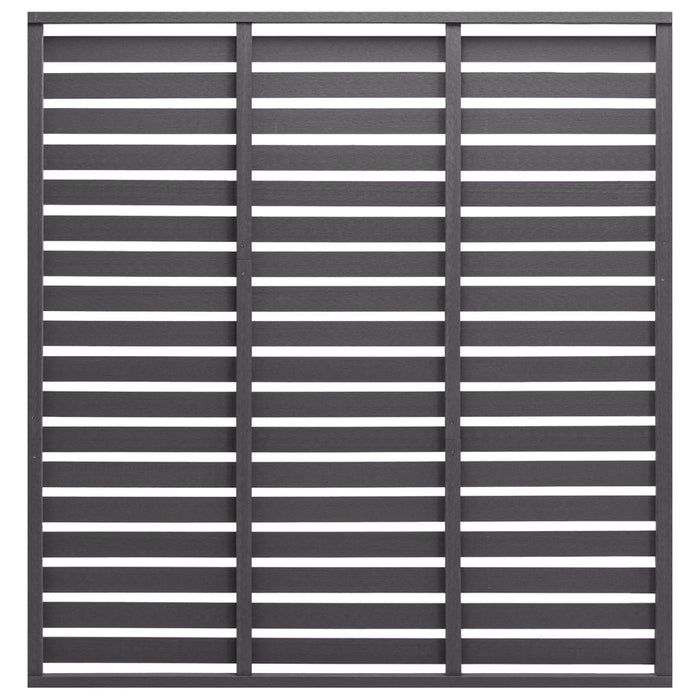 Panou de gard, gri, 180x180 cm, WPC - WALTI WALTI