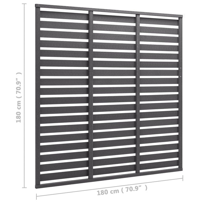 Panou de gard, gri, 180x180 cm, WPC - WALTI WALTI