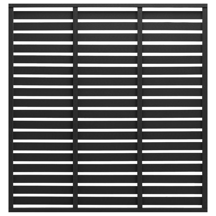 Panou de gard, negru, 180x180 cm, WPC WALTI