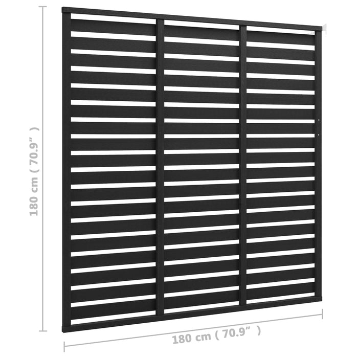 Panou de gard, negru, 180x180 cm, WPC WALTI