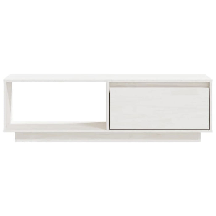 Comodă TV, alb, 110x30x33,5 cm, lemn masiv de pin - WALTI WALTI