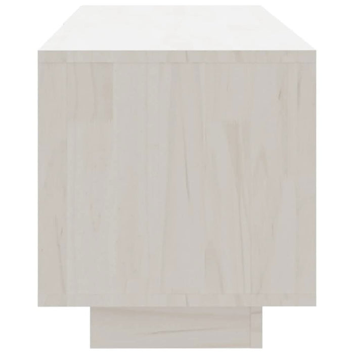Comodă TV, alb, 110x30x33,5 cm, lemn masiv de pin - WALTI WALTI