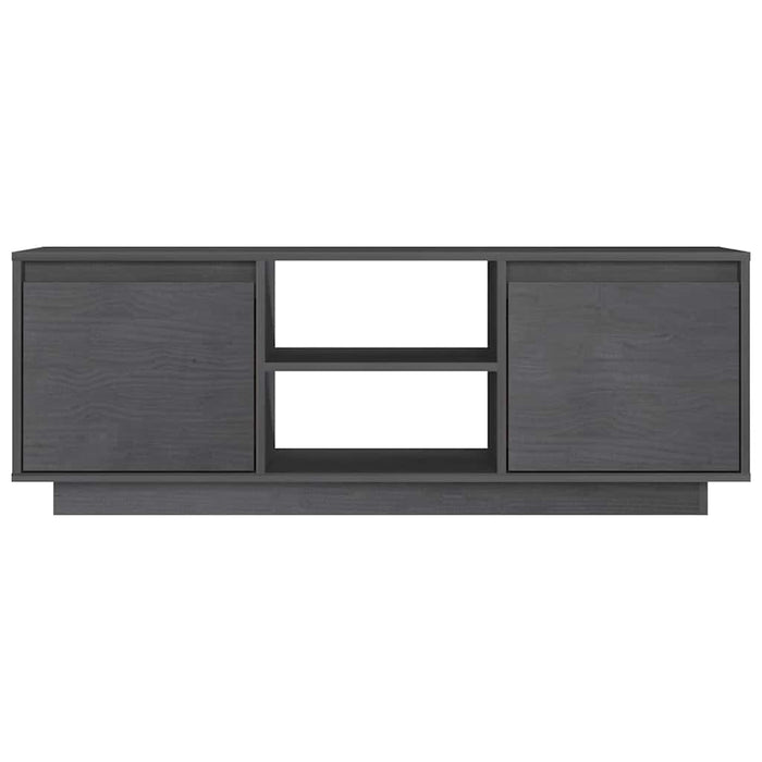 Comodă TV, gri, 110x30x40 cm, lemn masiv de pin WALTI
