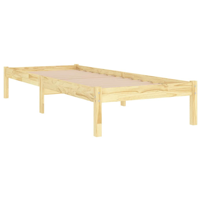 Cadru de pat mic single, 75x190 cm, lemn masiv WALTI
