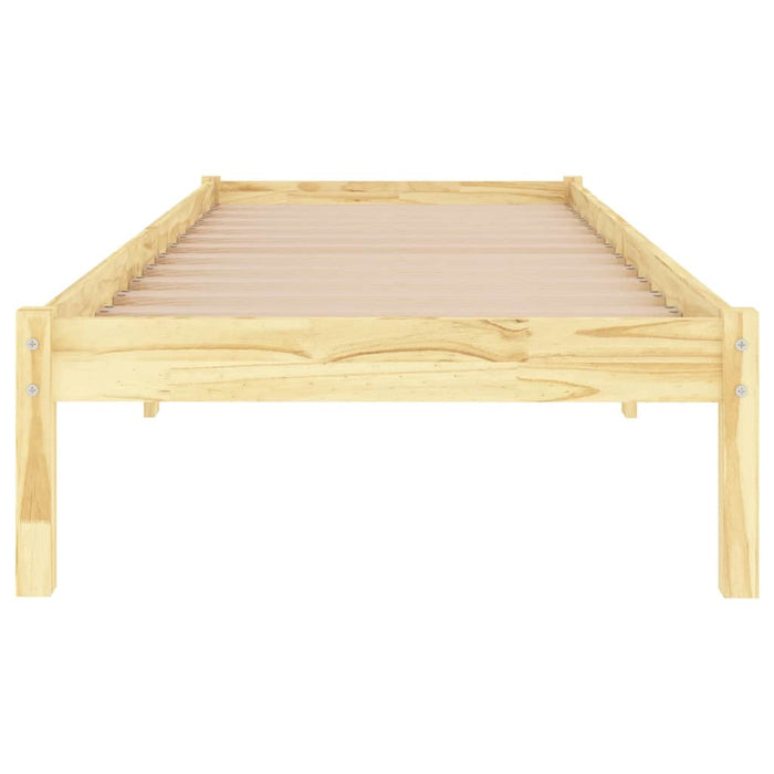 Cadru de pat mic single, 75x190 cm, lemn masiv WALTI