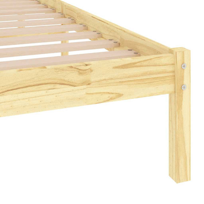 Cadru de pat mic single, 75x190 cm, lemn masiv WALTI