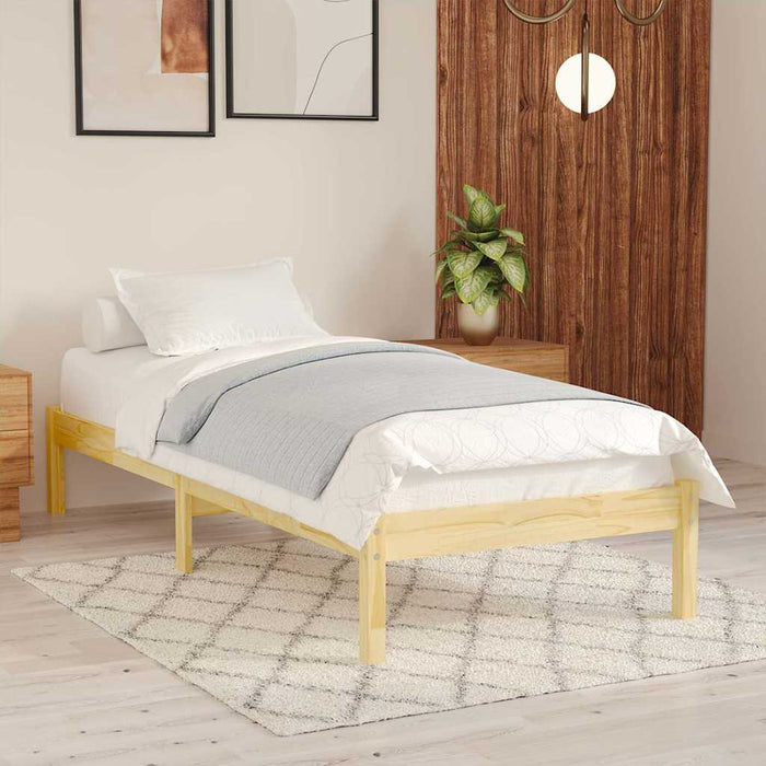 Cadru de pat mic single, 75x190 cm, lemn masiv WALTI