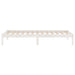 Cadru de pat mic single, alb, 75x190 cm, lemn masiv - WALTI WALTI