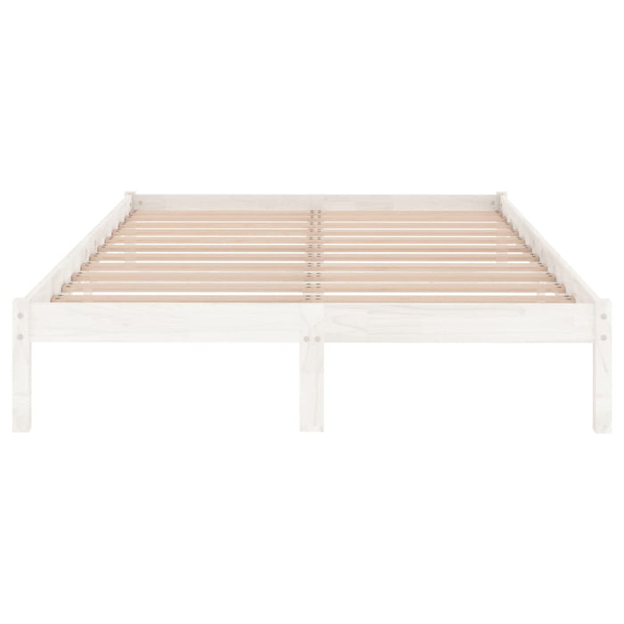 Cadru pat, alb, 140x200 cm, lemn masiv de pin - WALTI WALTI