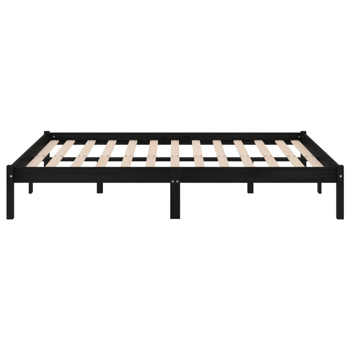 Cadru de pat King Size, negru, 150x200 cm, lemn masiv - WALTI WALTI