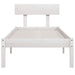 Cadru de pat single, alb, 90x190 cm, lemn masiv de pin - WALTI WALTI