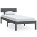Cadru de pat single, gri, 90x190 cm, lemn masiv de pin - WALTI WALTI