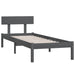Cadru de pat single, gri, 90x190 cm, lemn masiv de pin - WALTI WALTI