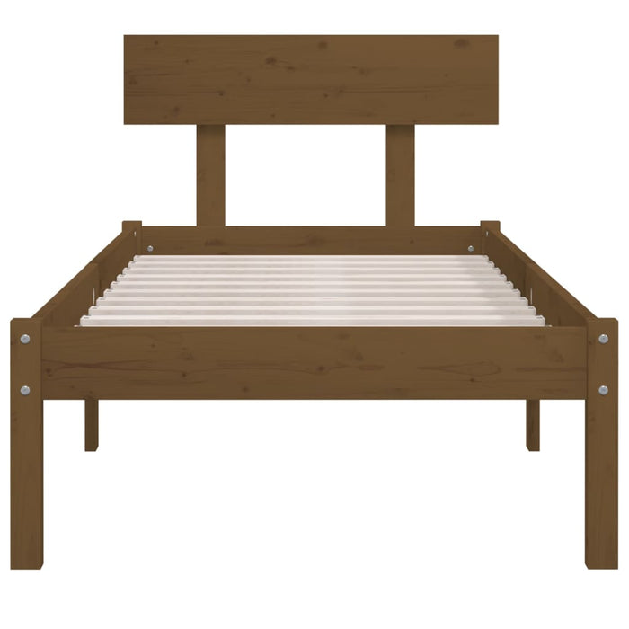 Cadru de pat single, maro miere, 90x190 cm, lemn masiv de pin - WALTI WALTI
