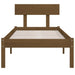 Cadru de pat single, maro miere, 90x190 cm, lemn masiv de pin - WALTI WALTI