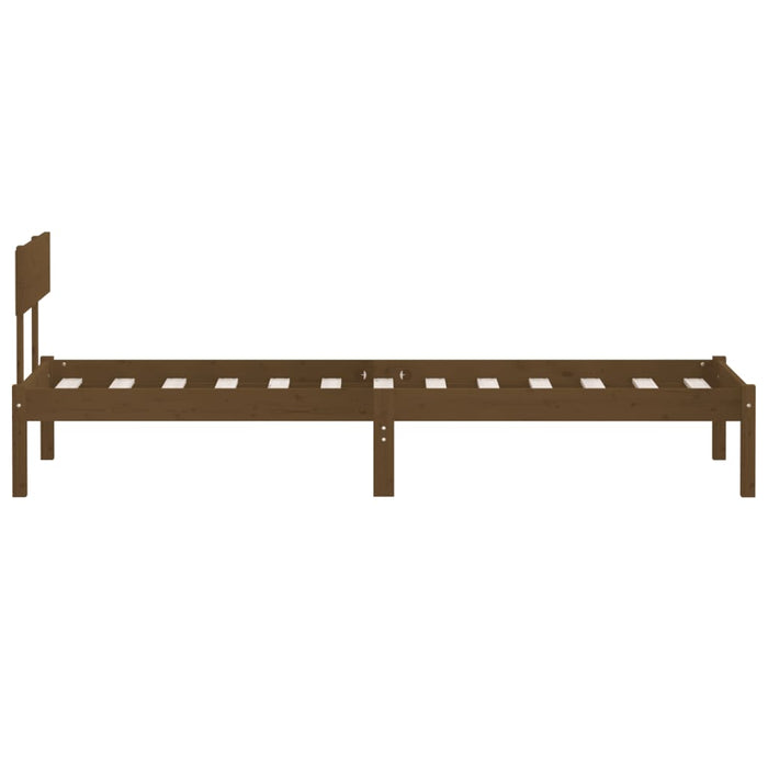Cadru de pat single, maro miere, 90x190 cm, lemn masiv de pin - WALTI WALTI