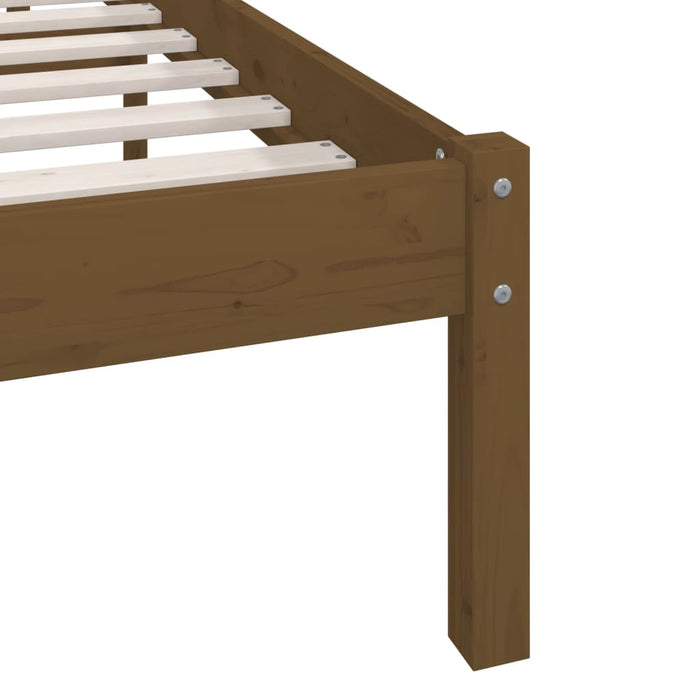 Cadru de pat single, maro miere, 90x190 cm, lemn masiv de pin - WALTI WALTI