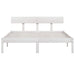 Cadru de pat dublu, alb, 135x190 cm, lemn masiv de pin - WALTI WALTI