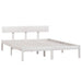 Cadru de pat, alb, 140x190 cm, lemn masiv de pin - WALTI WALTI