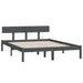 Cadru de pat, gri, 140x190 cm, lemn masiv de pin - WALTI WALTI