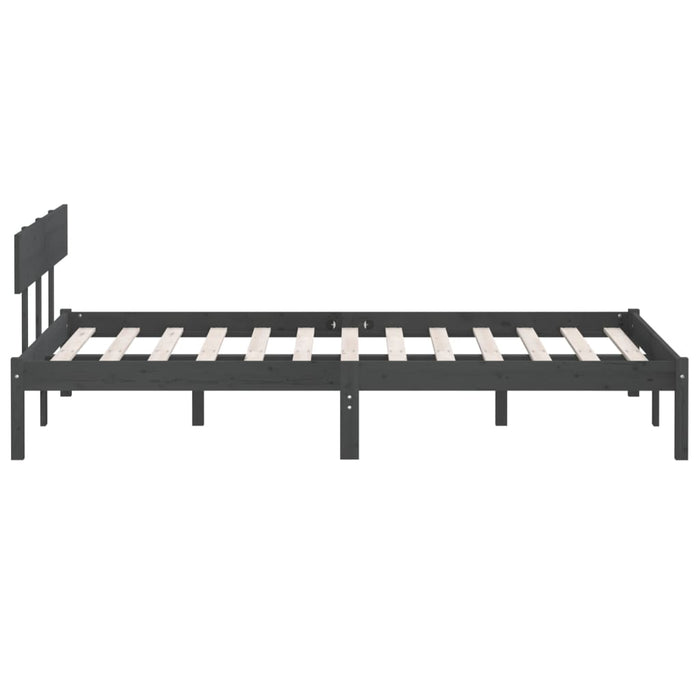 Cadru de pat, gri, 140x190 cm, lemn masiv de pin - WALTI WALTI