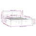 Cadru de pat, gri, 140x190 cm, lemn masiv de pin - WALTI WALTI