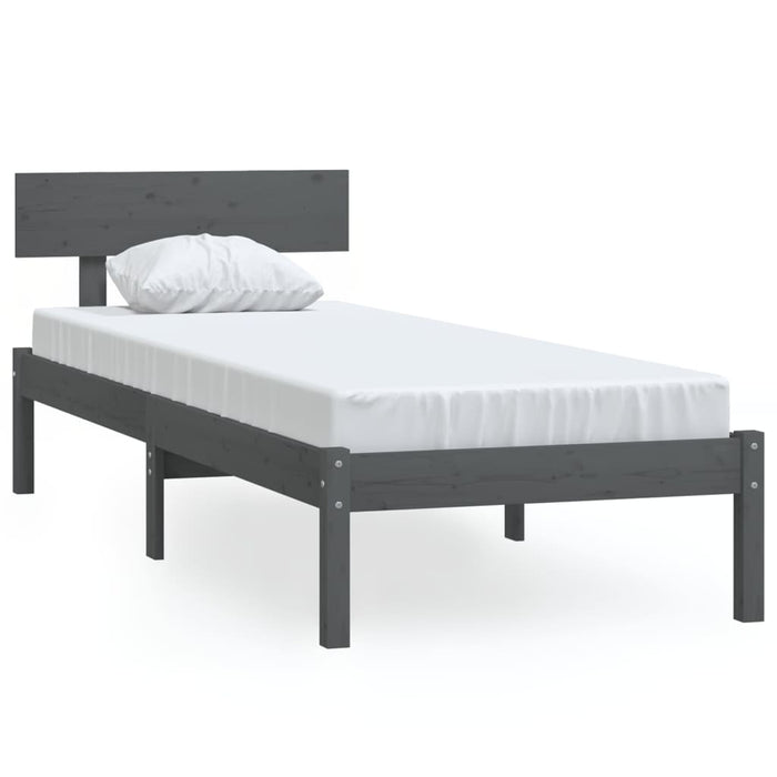 Cadru de pat, gri, 100x200 cm, lemn masiv de pin - WALTI WALTI