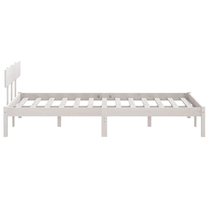 Cadru de pat King Size, alb, 150x200 cm, lemn masiv de pin WALTI
