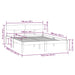 Cadru de pat King Size, gri, 150x200 cm, lemn masiv de pin - WALTI WALTI