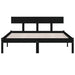Cadru de pat King Size, negru, 150x200 cm, lemn masiv de pin - WALTI WALTI