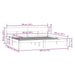 Cadru de pat Super King, 180x200 cm, lemn masiv de pin - WALTI WALTI