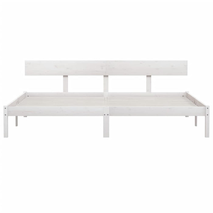 Cadru de pat Super King, alb, 180x200 cm, lemn masiv de pin - WALTI WALTI