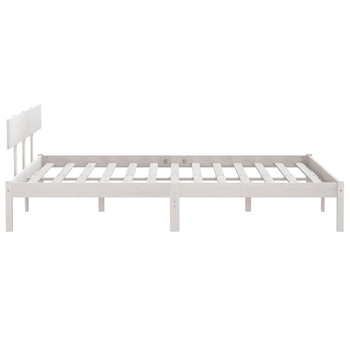 Cadru de pat Super King, alb, 180x200 cm, lemn masiv de pin - WALTI WALTI