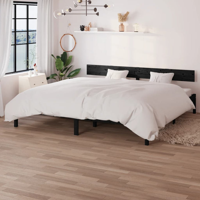 Cadru de pat Super King, negru, 180x200 cm, lemn masiv de pin WALTI