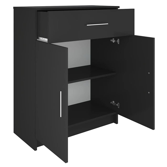Dulap, negru, 71x35x88 cm, lemn prelucrat WALTI