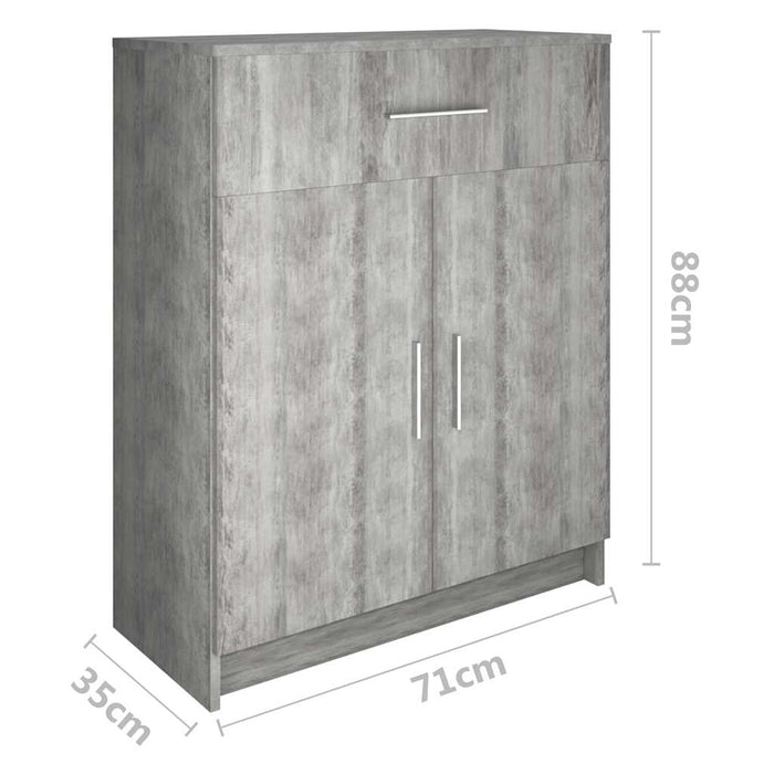 Dulap, beton, 71x35x88 cm, lemn prelucrat WALTI