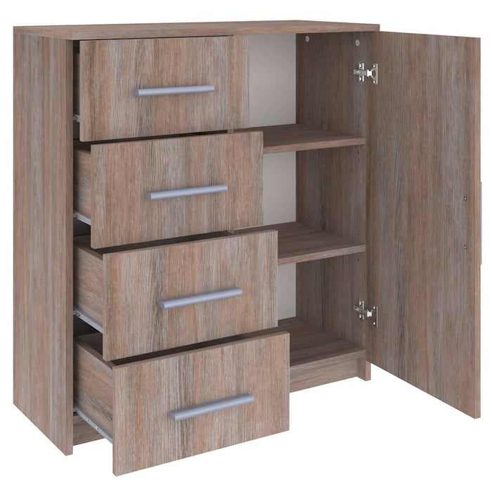 Dulap, stejar sonoma gri, 79x35x88 cm, lemn prelucrat WALTI
