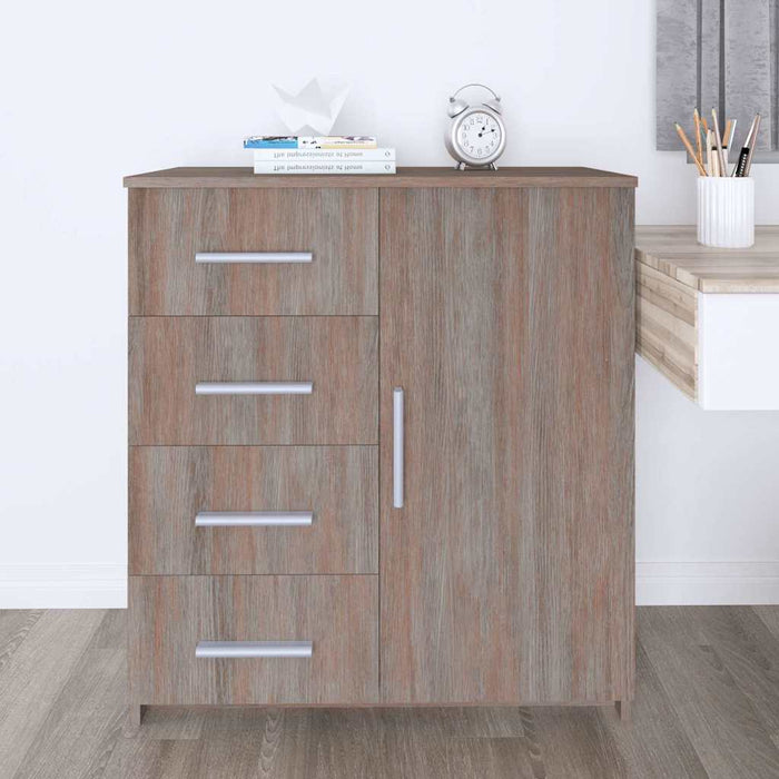 Dulap, stejar sonoma gri, 79x35x88 cm, lemn prelucrat WALTI