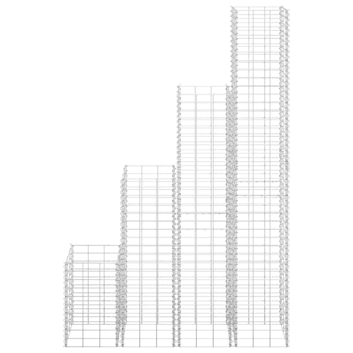 Straturi înălțate gabioane 4 buc. 30x30x50/100/150/200 cm fier - WALTI WALTI