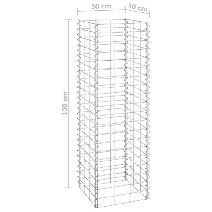 Straturi înălțate gabioane 4 buc. 30x30x50/100/150/200 cm fier - WALTI WALTI