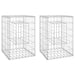 Stâlpi tip coș gabion, 2 buc., 40x40x60 cm, fier - WALTI WALTI