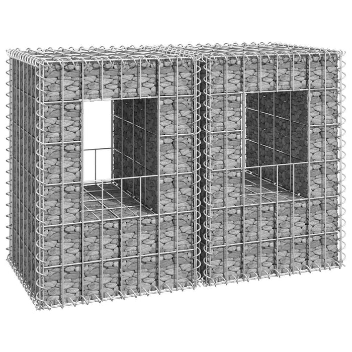 Stâlpi tip coș gabion, 2 buc., 40x40x60 cm, fier - WALTI WALTI